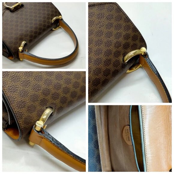 CELINE Hand Bag Brown PVC 398-070325 - Picture 7 of 14